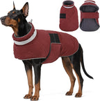 KAMA BRIDAL Dog Winter Coat Warm Padded Puppy Jacket Windproof Water Resistant Clothes for Small Medium Large Pets Christmas Sweater Outfit Vest(Red, 3XL)