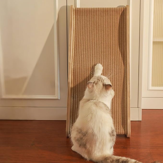 Eonflux Cat Scratcher, 27 Inch L Shaped Cat Scratching Board for Indoor Cats, Wall Mounted Furniture Protector Tall Scratch Pad, Large
