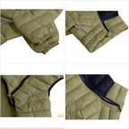 Olive Green Dog Jacket, 4 Legs Covered Waterproof Windproof Reflective Warm Vest, Zippered Adjustable Outdoor Snow Jacket for Small to Large Dogs XL