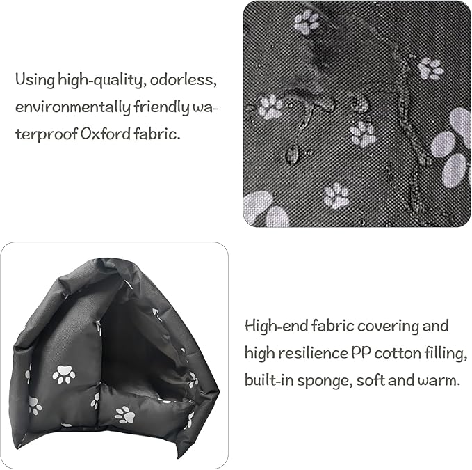 Hamiledyi Bunny Cave Bed Small Animal Warm Nest Habitats Guinea Pig Hideouts Stray Cats Shelter Cage Accessories for Hamster Cats Rat Mice Chinchilla Flying Squirrel (Black)