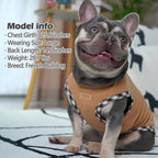 KYEESE 2Pack Dog Shirt Lightweight Sweatshirt Fleece Coats Stretchy Shirt Vest Clothes Pullover Sweater for Small Dogs, Brown+Khaki, Medium