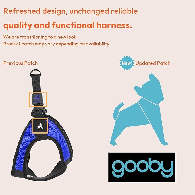 Gooby Escape Free Easy Fit Harness - Orange, X-Small - No Pull Step-in Patented Dog Harness with Quick Release Buckle - Perfect On The Go No Pull Harness for Small Dogs or Medium Dog Harness