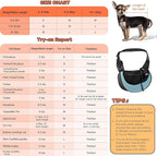 YUDODO Pet Sling Carrier for 5-9 lbs Small Dogs & Cats – Hands-Free Puppy Carrier with Safety Hook, Large Zipper Pocket, Soft Breathable Mesh, Adjustable Strap & Reflective Strip (Cyan 3.0 M)