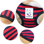 iChoue French Bulldog 100% Breathable Cotton Striped T Shirts Halloween Vest Clothes for Small Dogs Tank Tops Puppy Frenchie Pug English Boston Terrier Pitbull Red Blue Stripes - Medium