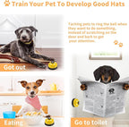 3 Pack Dog Doorbells, Pet Training Bells for Go Outside Potty Training and Communication Device Large Loud Dog Bell Cat Puppy Interactive Toys Adjustable Strap Door Bell (Yellow)