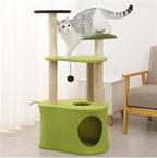 Cat Tree Activity Indoor Outdoor Post Avocado Cat Tree for Indoor Tower Cozy Top Perch Sisal Scratching Posts(54 * 107cm)