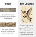 Wall Art Cat Scratcher Mat - Sisal Vertical Cat Scratch Pad with Photo Frame Design, No-Drill Wall-Mounted, 16"x12" Wall & Couch Cat Scratching Mat, 1 Extra Mat Included Free (Winged Cat)