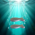 2Pcs Cat Scratching Board Premium Scratch Textures Cardboard Anti-Scratch Stress Relieve Indeformable Fish Self-Adhesive Scratching Board, Cat Scratching Pads (28×15×2.5 cm)