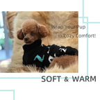 Dog Sweaters Dog Pullover Sweater Cold Weather Cable Knitwear Thick Warm Outfits for Medium Dogs Large Dogs (Black-XL)