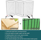 Dog Fence Indoor,Dog Gate Indoor for Doorway pet gate -3-Panel Freestanding, Hallways, House or Stairs -60x32-Inch Retractable Foldable Expandable Wood Pet by SFJC (White) ﻿