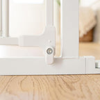 Carlson 76 Inch Wide Flexi Configurable Walk Through Pet Gate,Off-white