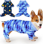 Glittme 2PACK Dog Pajamas Soft Dogs Clothes for Small Medium Dogs Elastic Cats Apparel Breathable Dog Pjs for Puppy