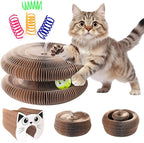 Kitty Cat Toys, Magic Organ Cat Toy,Foldable & Reversible Infinity Style Cat Scratching Board Toy by Recycled Cardboard for Indoor Cats Flip with Fun, 1 Pack