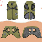 Dog Winter Coat,Warm Jacket Paded Fleece Dog Vest with Built in Harness, Windproof Reflective Cozy Adjustable Snow Pet Coat Clothes with Zipper for Small Medium Large Dogs