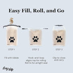 (re)zip Large Roll Top Pet Food Storage Bag 40-Cup, BPA-Free, Food-Grade, Pet-Safe, Freshness Seal for Camping, Travel & Daily Use, Machine Washable, Cobalt Blue