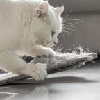 NAZVA Cat Scratcher Mat - 16”x12” (Pack of 2) - Natural Sisal Fabric Scratching Pad Velcro Furniture Carpets Sofas Couch Protector Rug - Grey