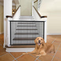Dog Gate for Stairs Pet Gates for The House: Dogs Screen Mesh Gate for Doorways Stairways Indoor 29 inch Tall, 45 inch Wide, Fits Openings 40'' to 43'' Wide