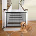 Dog Gate for Stairs Pet Gates for The House: Dogs Screen Mesh Gate for Doorways Stairways Indoor 29 inches Tall, 41 inch Wide, Fits Openings 36'' to 39'' Wide