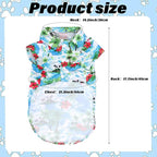 3 Pcs Dog Hawaiian Costume Set Includes Shirt Sunglasses Wreath Dog Outfit Pet Costume for Small Medium Pet Party Summer