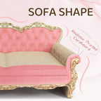 SONGWAY Cardboard Cat Scratcher Bed - Couch Shaped Cat Scratching Board, Cute Lounge Bed Scratching Pad for Indoor Cats Resting Playing