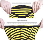 iChoue English Bulldog 100% Breathable Cotton Striped T Shirts Halloween Vest Clothes for Medium Dogs Tank Tops French Frenchie Pug Boston Terrier Pitbull Yellow Black Stripes - XLarge