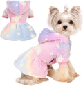 Dog Sweater Fleece Dog Hoodie Winter Puppy Clothes for Small Dogs Boy Girl Pet Hoodies Cold Weather Doggie Coats Fall Doggy Sweatshirt for Chihuahua Yorkie Cat Sweater Costume, Pink Star, S