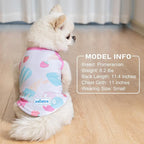 KYEESE 2Pack Dog Cooling Shirt, Breathable Dog Shirt for Small Dogs, Sun Protection Dogs Cooling Vest Tank Top, Lightweight Soft Sleeveless Summer Pet Clothes, Blue+Grey, L
