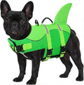 ASENKU Dog Life Jacket - Pet Safety Vest for Swimming & Boating, Shark Life Jacket with Floatation, Dog Lifesavers Swimsuits for Small Medium Large Dogs (Neongreen, S)