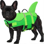 ASENKU Dog Life Jacket - Pet Safety Vest for Swimming & Boating, Shark Life Jacket with Floatation, Dog Lifesavers Swimsuits for Small Medium Large Dogs (Neongreen, M)