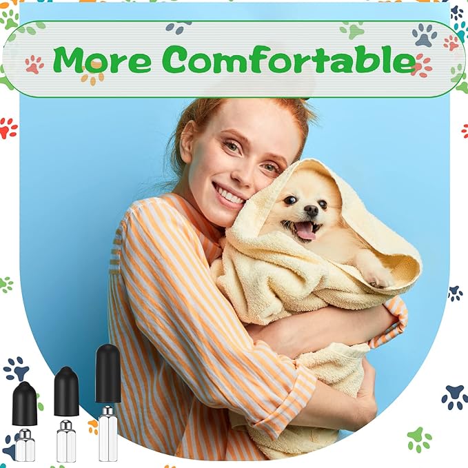 Zhengmy 24 Pcs Dog Shock Collar Rubber Tips, Dog Training Prong Collar Cover Replacement, Column Conductive, Rubber Sleeve Silicone Covers Female Contact Points for Pet Stop Barking (13mm/16mm/20mm)