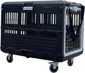 USA Pet Carrier & Crate 35" - Premium Collapsible Design for Medium Cats and Dogs - Portable Kennel for Indoor/Outdoor Use - 360-Degree Ventilation & Hard Plastic Wall Protection