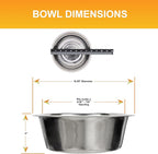 Neater Pet Brands 7 Cup (56 oz.) Stainless Steel Dog Bowls, 1 Single Neater Feeder Replacement Bowl (M/L Express, Large Deluxe Models), Dog Food Bowl or Water Bowls, Dishwasher Safe Metal Dish