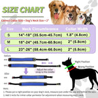 Martingale No Pull Dog Collar for Large Medium Dogs Training Walking, Heavy Duty Nylon Reflective Adjustable Anti Pull Slip Collar with Buckle L Blue