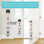COOYOO Dog Doorbells, Adjustable Potty Training Dog Bells, Upgraded for Training Your Puppy The Easy Way, Premium Quality Housetraining Hanging Bell-5 Extra Large Loud 1.5 DoorBells