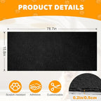 Cat Scratching Mat Self-Adhesive, 78.7'' x 15.8'' Trimmable Cat Scratch Pads Furniture Protector, DIY Climbing Cats Scratching Carpet for Couch, Door Frame or Wall Corner Protector (Black)