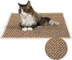 Premium Brazilian Cat Scratcher Mat – 24'' x 16'' Natural Fiber 100% Sisal with Jute Border, Ultra Durable, Scratching Pad, Doormat Rug, Protects Furniture and Carpets (Espresso Brown)