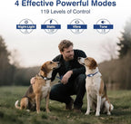 Dog Training Collar 2 Dogs (20-140 Lbs) - 4200FT Dog Training Collar with Remote, 4 Powerful Modes with 119 Training Levels Rechargeable Electric Dog Collar for Large Dogs