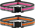 Training Collar Replacement Straps Adjustable Nylon Bands for E-Collars & Shock Collars, 2-Pack (Orange&Pink) - Dog Collar Accessory Fits Most 3/4 Inch Electronic Training Collars