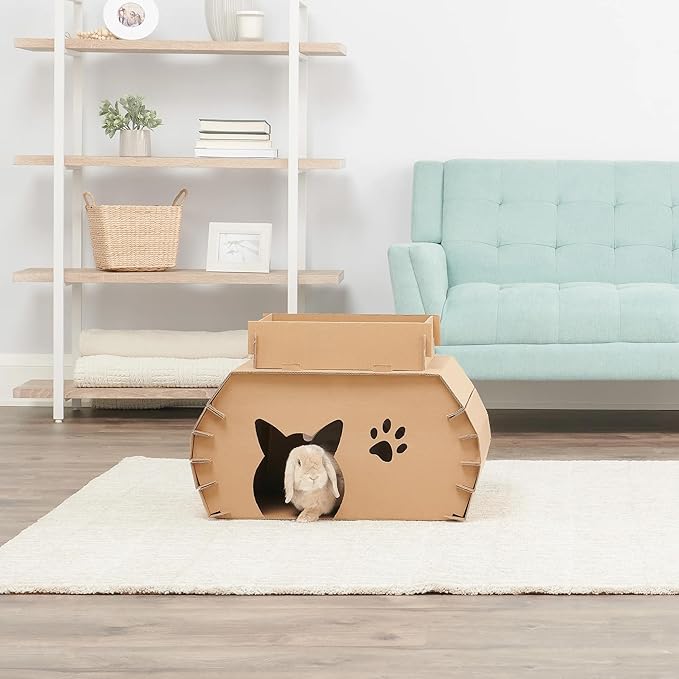 Carlson Cat Camper with Scratching Pad, Includes One Cat Door, Three Paw Windows, and One Cat Scratching Pad