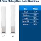 PetSafe Sliding Glass Pet Door - No-Cut DIY Install Doggy Door for Renters - Aluminum Frame - Adjustable Height 75 7/8" to 80 11/16" - Ideal for Large Dogs Up to 100 lb - Bronze