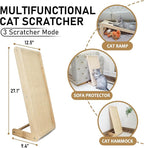 Cat Scratcher, Sisal Cat Scratching Ramp, Valentine's Day Gifts L Shape Cat Scratcher for Indoor Cats, Durable Natural Sisal Cat Scratch Furniture Protector