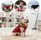 BEAUTYZOO Winter Dog Vest Coat with Harness Built in, Warm Puppy Jacket for Small Medium Dogs, Lightweight Cold Weather Small Dog Coat, Fleece Puffer Vest Windproof Snowproof Pet Clothes, Wine Red L
