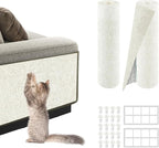 2Pack Total 78.7"x15.8" Cat Scratch Mat for Cat Couch Furniture and Wall Protector | Trimmable Self-Adhesive Carpet Climb Cat Scratcher for Covering Cat Tower and Replacement Pads (OffWhite)