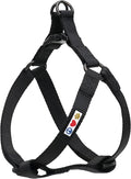 Pawtitas Solid Step-in Dog Harness – Adjustable No-Pull Vest for Puppies to Seniors, Safe & Comfortable L Black