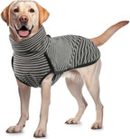ROZKITCH Stripe Dog Winter Coat Soft Pullover Pajamas, Pet Windproof Warm Cold Weather Jacket Vest Cozy Jumpsuit Apparel Outfit Clothes for Walking Hiking Travel Sleep Stripe S