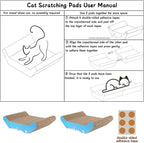 Cat Scratcher Bed Cardboard Cat Scratching Board 22.8 * 16.5 inches Large Corrugated Cat Scratch Pad for Indoor Cats，Furniture Protector