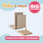Zakkart 2-Pack Cat Scratching Board, 19.7'' Tall Cardboard L Shape Vertical Cat Scratchers for Indoor Cats, Cat Scratching Post for Wall and Couch, Medium