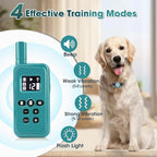 Smallest No Shock Dog Training Collar for Small Dogs 5-15lbs, Lightest Dog Vibration Collar with Controller 2000FT, Beep and Vibrate Only, Safety Lock,No Prongs,Cyan