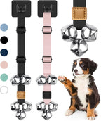 COOYOO 2 Pack Dog Doorbells, Adjustable Potty Training Dog Bells, Upgraded for Training Your Puppy The Easy Way, Premium Quality Housetraining Hanging Bell-5 Extra Large Loud 1.5 DoorBells