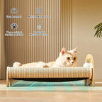 Sisal Cat Scratcher Bed for Indoor Cats, Hammock for Scratching Pad Cat, Extra-Large Sisal Scratching Post Furniture for Cat Lounger & Sleep & Scratch, 60 x 52 x 20cm